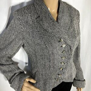 Boston Proper Blazer Sz 8 Black & White